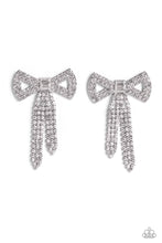 Load image into Gallery viewer, Paparazzi π Just BOW With It - White Post Earrings