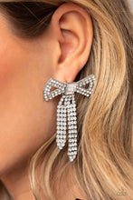 Load image into Gallery viewer, Paparazzi π Just BOW With It - White Post Earrings
