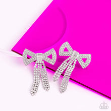 Load image into Gallery viewer, Paparazzi π Just BOW With It - White Post Earrings