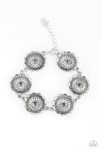 Load image into Gallery viewer, oak-sisters-jewelry-funky-flower-child-silver-bracelet-paparazzi-accessories-by-lisa
