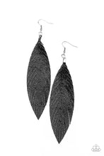 Load image into Gallery viewer, Paparazzi 🔆 Feather Fantasy - Black Earrings