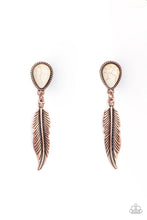 Load image into Gallery viewer, Paparazzi π Totally Tran-QUILL - Copper Earrings