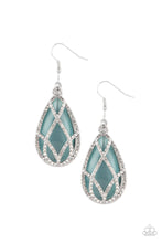 Load image into Gallery viewer, oak-sisters-jewelry-crawling-with-couture-blue-earrings-paparazzi-accessories-by-lisa
