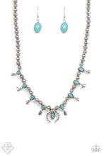 Load image into Gallery viewer, oak-sisters-jewelry-luck-of-the-west-blue-necklace-paparazzi-accessories-by-lisa