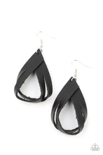 Load image into Gallery viewer, Paparazzi 🔆 Thats A STRAP - Black Earrings