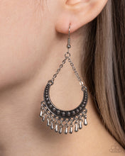 Load image into Gallery viewer, Paparazzi 🔆 Melodic Moons - Silver Earrings