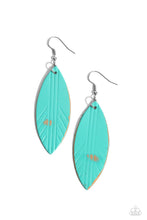 Load image into Gallery viewer, oak-sisters-jewelry-leather-lounge-blue-earrings-paparazzi-accessories-by-lisa