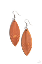 Load image into Gallery viewer, oak-sisters-jewelry-leather-lounge-brown-earrings-paparazzi-accessories-by-lisa
