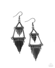 Load image into Gallery viewer, oak-sisters-jewelry-greco-grotto-black-earrings-paparazzi-accessories-by-lisa