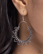 Load image into Gallery viewer, Paparazzi 🔆 Botanical Tambourine - Silver Earrings