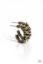 Load image into Gallery viewer, oak-sisters-jewelry-rugged-rockstar-brass-earrings-paparazzi-accessories-by-lisa