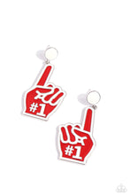 Load image into Gallery viewer, Paparazzi π My Number One - Red Post Earrings