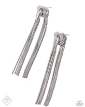 Load image into Gallery viewer, oak-sisters-jewelry-all-strands-on-deck-silver-post earrings-paparazzi-accessories-by-lisa