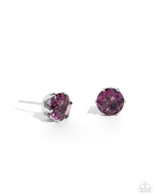 Load image into Gallery viewer, oak-sisters-jewelry-breathtaking-birthstone-purple-post earrings-paparazzi-accessories-by-lisa