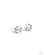 Load image into Gallery viewer, oak-sisters-jewelry-breathtaking-birthstone-white-post earrings-paparazzi-accessories-by-lisa