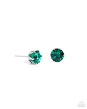 Load image into Gallery viewer, oak-sisters-jewelry-breathtaking-birthstone-green-post earrings-paparazzi-accessories-by-lisa
