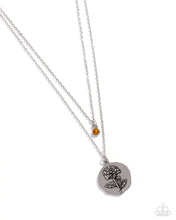 Load image into Gallery viewer, oak-sisters-jewelry-birthstone-beauty-orange-necklace-paparazzi-accessories-by-lisa
