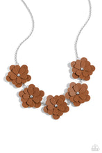 Load image into Gallery viewer, oak-sisters-jewelry-balance-of-flower-brown-necklace-paparazzi-accessories-by-lisa