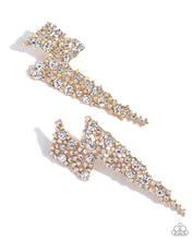 Load image into Gallery viewer, oak-sisters-jewelry-electric-effulgence-gold-post earrings-paparazzi-accessories-by-lisa