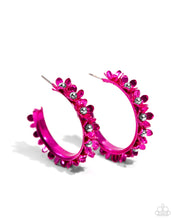 Load image into Gallery viewer, oak-sisters-jewelry-fashionable-flower-crown-pink-earrings-paparazzi-accessories-by-lisa