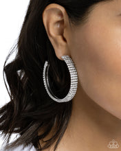 Load image into Gallery viewer, Paparazzi 🔆 Stacked Symmetry - White Earrings