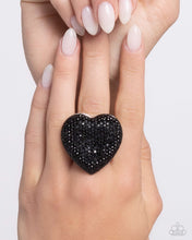 Load image into Gallery viewer, Paparazzi 🔆 Hypnotizing Heart - Black Ring