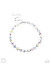 Load image into Gallery viewer, oak-sisters-jewelry-floral-falsetto-white-necklace-paparazzi-accessories-by-lisa