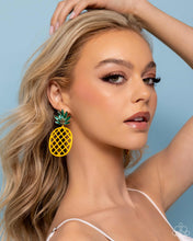 Load image into Gallery viewer, Paparazzi 🔆 Pineapple Passion - Yellow Post Earrings