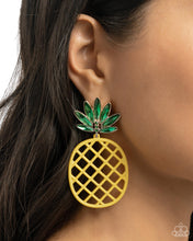 Load image into Gallery viewer, Paparazzi 🔆 Pineapple Passion - Yellow Post Earrings