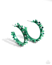 Load image into Gallery viewer, oak-sisters-jewelry-fashionable-flower-crown-green-earrings-paparazzi-accessories-by-lisa