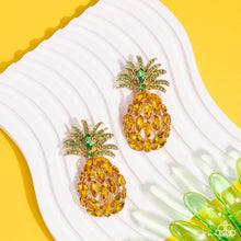 Load image into Gallery viewer, Paparazzi 🔆 Pineapple Pizzazz - Yellow Post Earrings