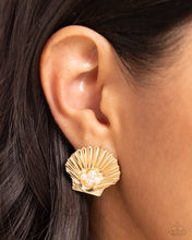 Load image into Gallery viewer, Paparazzi 🔆 Oyster Opulence - Gold Post Earrings