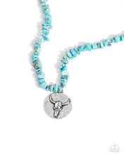 Load image into Gallery viewer, oak-sisters-jewelry-longhorn-leader-blue-necklace-paparazzi-accessories-by-lisa