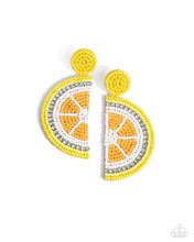 Load image into Gallery viewer, oak-sisters-jewelry-lemon-leader-yellow-post earrings-paparazzi-accessories-by-lisa