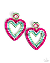 Load image into Gallery viewer, oak-sisters-jewelry-headfirst-heart-green-post earrings-paparazzi-accessories-by-lisa