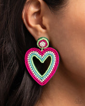 Load image into Gallery viewer, Paparazzi 🔆 Headfirst Heart - Green Post Earrings