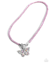 Load image into Gallery viewer, oak-sisters-jewelry-on-shimmering-wings-pink-necklace-paparazzi-accessories-by-lisa