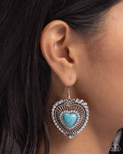 Load image into Gallery viewer, Paparazzi 🔆 Antiqued Advocate - Blue Earrings