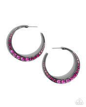Load image into Gallery viewer, oak-sisters-jewelry-embedded-edge-pink-earrings-paparazzi-accessories-by-lisa
