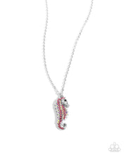 Load image into Gallery viewer, oak-sisters-jewelry-seahorse-sailor-pink-necklace-paparazzi-accessories-by-lisa
