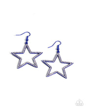 Load image into Gallery viewer, oak-sisters-jewelry-streamlined-stars-blue-earrings-paparazzi-accessories-by-lisa