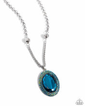 Load image into Gallery viewer, oak-sisters-jewelry-manufactured-majesty-blue-necklace-paparazzi-accessories-by-lisa