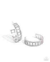 Load image into Gallery viewer, oak-sisters-jewelry-bridging-brilliance-white-earrings-paparazzi-accessories-by-lisa