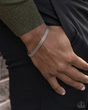 Load image into Gallery viewer, Paparazzi 🔆 Chained Constitution - Silver Mens Bracelet