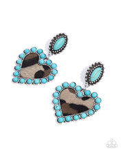 Load image into Gallery viewer, oak-sisters-jewelry-whimsical-wrangler-blue-post earrings-paparazzi-accessories-by-lisa