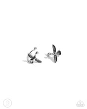 Load image into Gallery viewer, oak-sisters-jewelry-soaring-sparrow-silver-post earrings-paparazzi-accessories-by-lisa