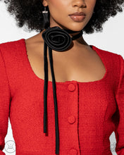 Load image into Gallery viewer, Paparazzi 🔆 Rosette Reality - Black Necklace