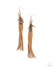 Load image into Gallery viewer, oak-sisters-jewelry-feathered-festivity-brass-earrings-paparazzi-accessories-by-lisa