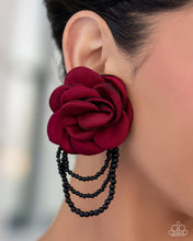 Load image into Gallery viewer, Paparazzi 🔆 Dramatic Dame - Red Post Earrings