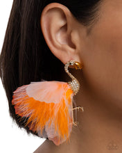 Load image into Gallery viewer, Paparazzi 🔆 Feathered Flamingo - Orange Post Earring